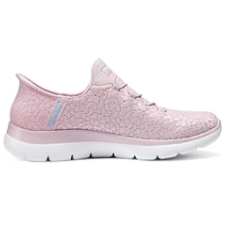 Lookbook Skechers 透氣 減震 低筒 跑步鞋 女款 粉色