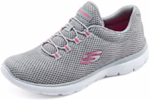 Lookbook Skechers 簡約 減震耐磨 低筒 跑步鞋 女款 灰色