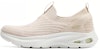 (W) Kasut Lari Skechers Rendah 'Beige' 117440-NAT