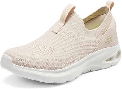 Skechers 減震防滑耐磨 低筒 跑步鞋 女款 米色 Lookbook Skechers 減震防滑耐磨 低筒 跑步鞋 女款 米色