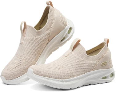 Skechers 減震防滑耐磨 低筒 跑步鞋 女款 米色 Purchase Skechers 減震防滑耐磨 低筒 跑步鞋 女款 米色