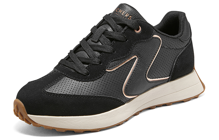 Lookbook (W) Kasut Larian Skechers Low 'Hitam Emas' 177151-BLK