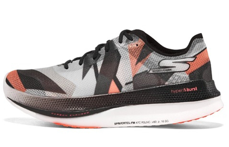 (W) Skechers Running Shoes Low 'Black Red Carbon Plate Colorway'