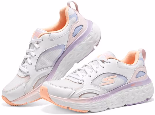 (Women) Skechers Max Cushioning Delta Running Shoes 'White Orange Purple' 129128-WPK Lookbook (Women) Skechers Max Cushioning Delta Running Shoes 'White Orange Purple' 129128-WPK