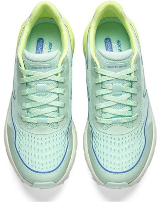 (W) Skechers Sepatu Lari Low 'Light Salt Blue Kuning' 896257-MNT Lookbook (W) Skechers Sepatu Lari Low 'Light Salt Blue Kuning' 896257-MNT