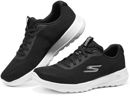 (W) Skechers Go Walk Joy 'Hitam Putih' 124661-BKW Shop (W) Skechers Go Walk Joy 'Hitam Putih' 124661-BKW