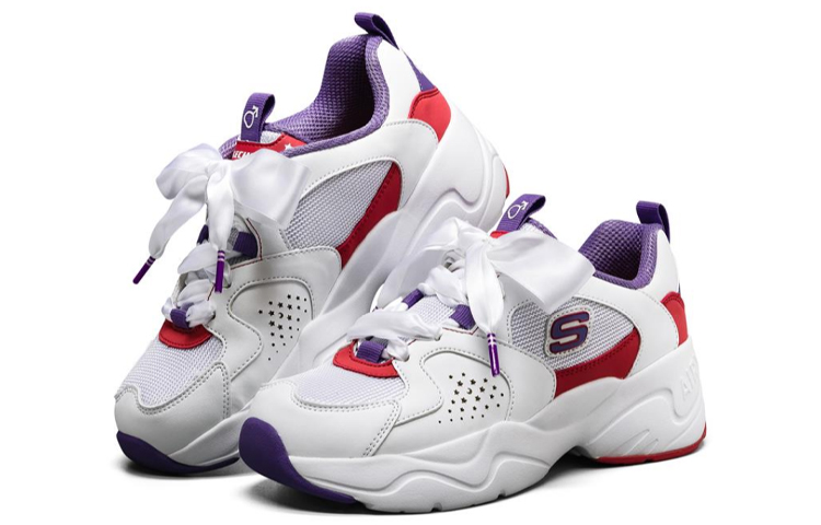 Lookbook (W) Skechers Sailor Moon x D Lites Airy 2.0 Hardloopschoenen Paars/Wit 66666267-WPR
