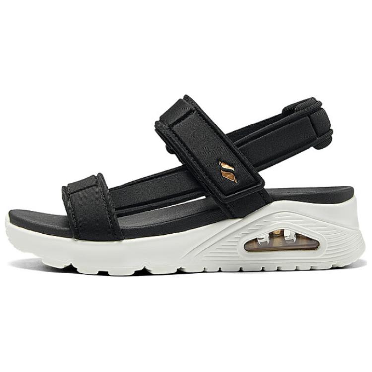 (Women) Skechers Sandal 'Black and White Fashion Comfort' 119813-BLK