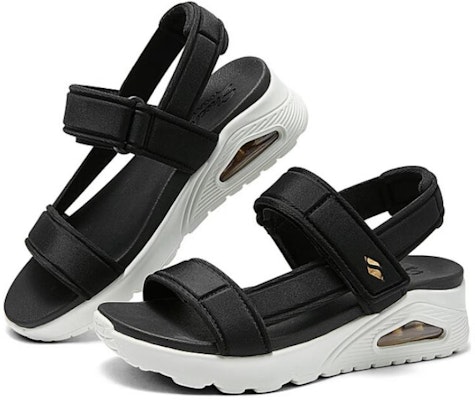 (Women) Skechers Sandal 'Black and White Fashion Comfort' 119813-BLK Shop (Women) Skechers Sandal 'Black and White Fashion Comfort' 119813-BLK
