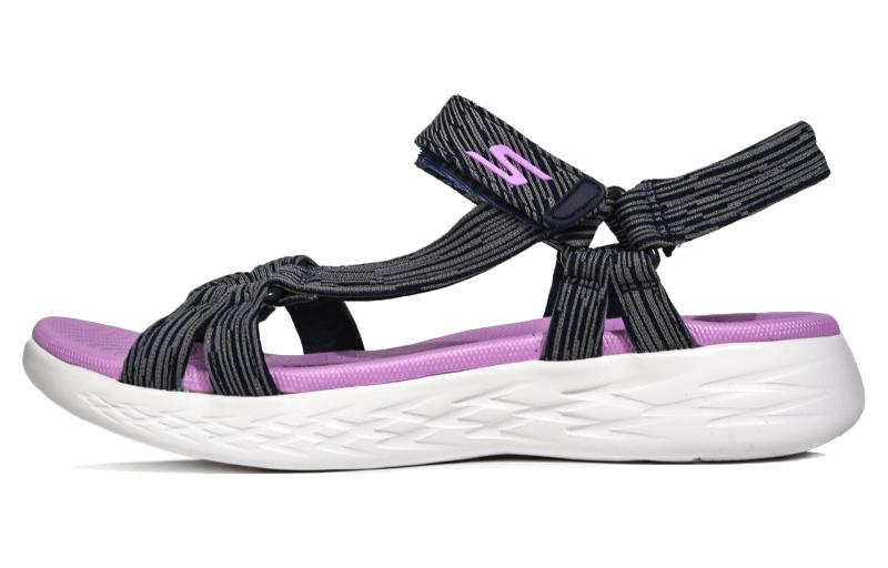 (Women) Skechers Sandal 'Black Purple Fashion' 15319-NVLV