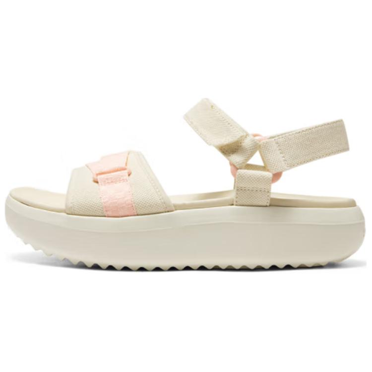 (Women) Skechers Sandal 'Comfort Baita Velcro Thick Sole Beige' 114807-NAT