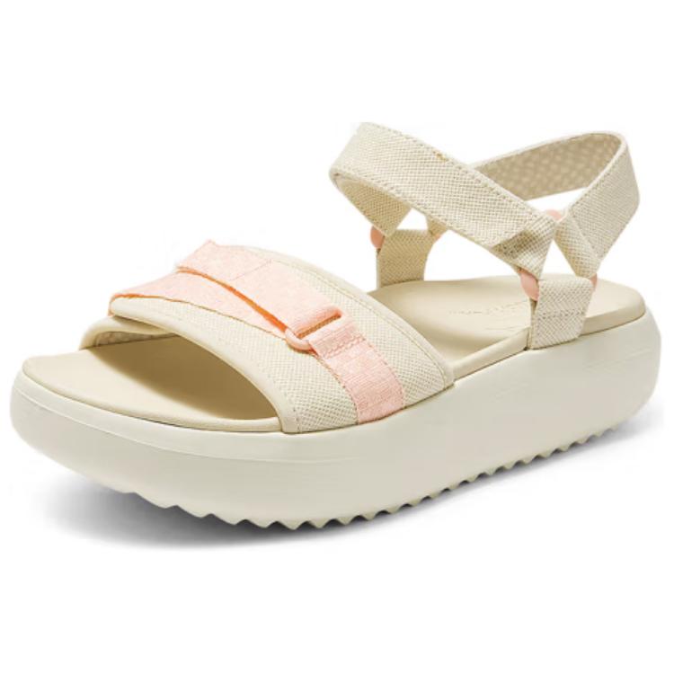 Shop (W) Skechers Sandal 'Comfort Baita Velcro Tapak Tebal Beige' 114807-NAT