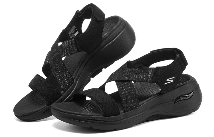 Lookbook (W) Skechers Sandalen ''Comfortabel Gevoerde Casual Sport'' Zwart 140226-BBK