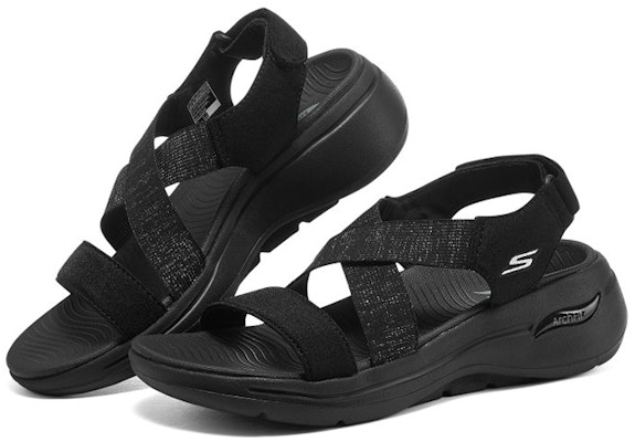 (W) Sandalias Skechers 'Confort Acolchado Casual Deportivo' Negras 140226-BBK Lookbook (W) Sandalias Skechers 'Confort Acolchado Casual Deportivo' Negras 140226-BBK