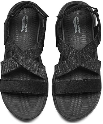 (W) Sandalias Skechers 'Confort Acolchado Casual Deportivo' Negras 140226-BBK Shop (W) Sandalias Skechers 'Confort Acolchado Casual Deportivo' Negras 140226-BBK