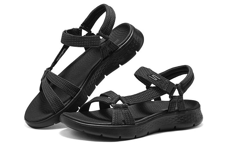 Lookbook (W) スケッチャーズ 快適万能サンダル (黒) 141451-BBK