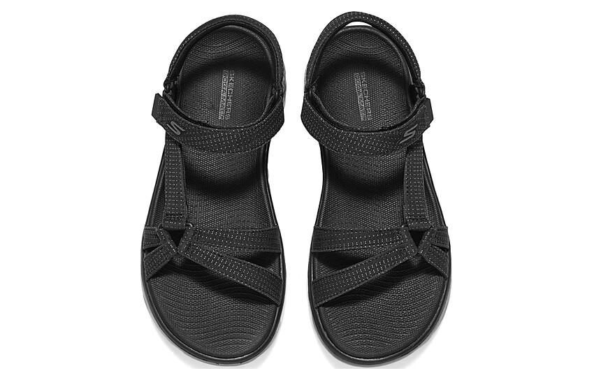 Shop (W) スケッチャーズ 快適万能サンダル (黒) 141451-BBK
