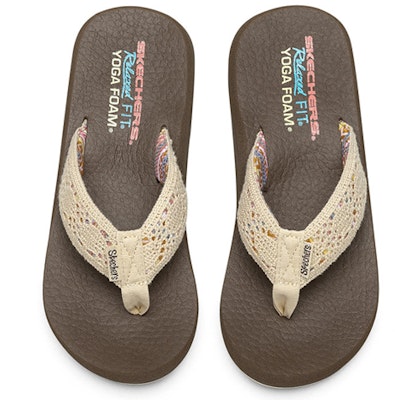 Skechers 輕質休閒人字拖 女款 灰棕 Shop Skechers 輕質休閒人字拖 女款 灰棕