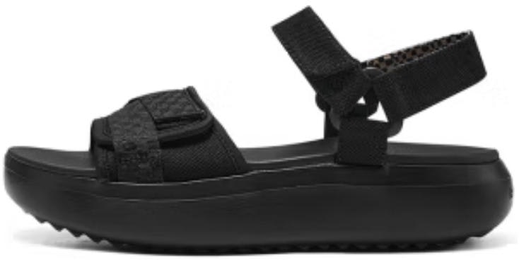 women-skechers-sandal-black-comfort-fashion-magic-tape-thick-sole-114807-bbk