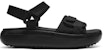 (W) Skechers Sandal Hitam 'Comfort Fashion Magic Tape Tapak Tebal' 114807-BBK