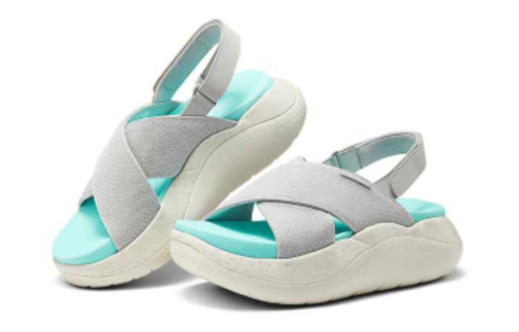 Shop Skechers 輕便柔軟 沙灘涼鞋 女款 灰色