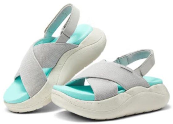 Skechers 輕便柔軟 沙灘涼鞋 女款 灰色 Shop Skechers 輕便柔軟 沙灘涼鞋 女款 灰色