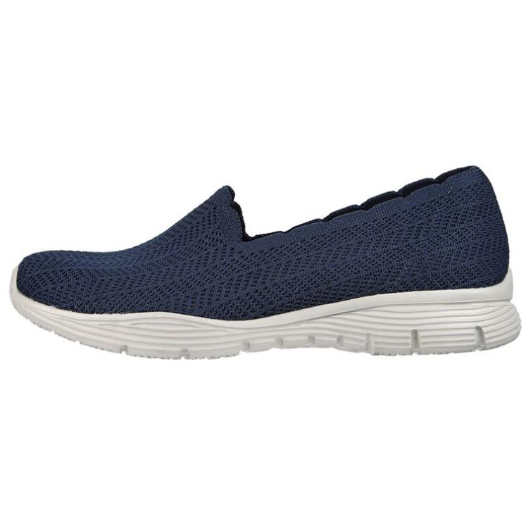 Buy (W) 스케쳐스 시거-리라이트 블루 슬립온 (Skechers Seager-Rewrite Blue Slip-on) 158104-NVY