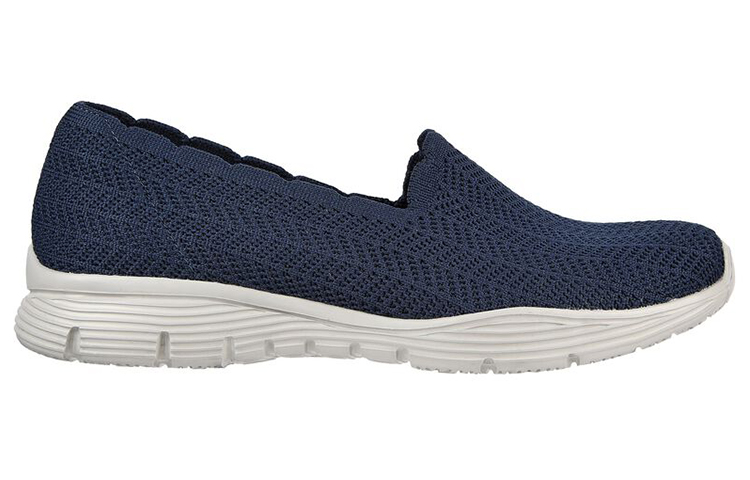 Order (W) 스케쳐스 시거-리라이트 블루 슬립온 (Skechers Seager-Rewrite Blue Slip-on) 158104-NVY