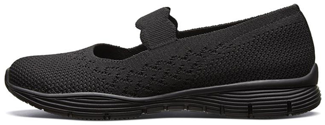 (Women) Skechers Seager Slip-on Shoes Black 49622-BBK Buy (Women) Skechers Seager Slip-on Shoes Black 49622-BBK