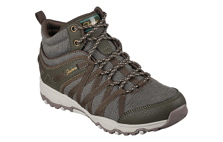 Lookbook (W) Skechers Seager Hiker 'Side to Side Abu-abu Arang' 158591-OLV