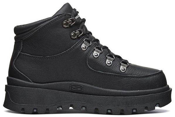 Skechers Shindigs 绑帶時尚馬丁靴 女款 黑色 Order Skechers Shindigs 绑帶時尚馬丁靴 女款 黑色