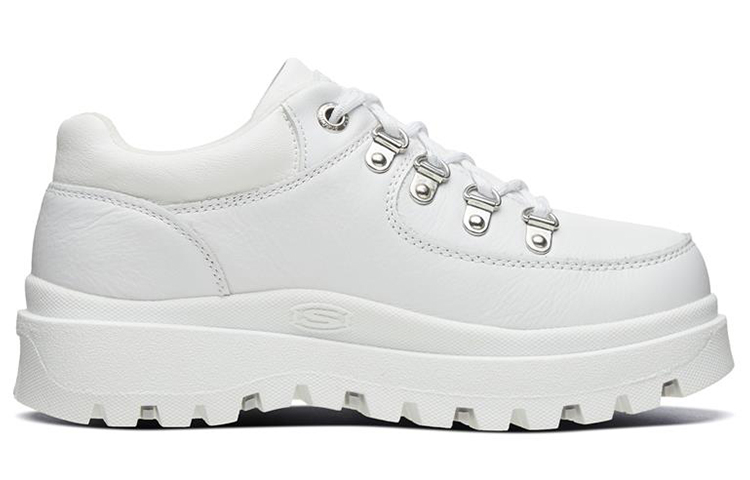 Order (W) (女性用) スケッチャーズ シンディグス 'ファッションカジュアル ホワイトプラットフォーム' 48584-WHT 48584-WHT