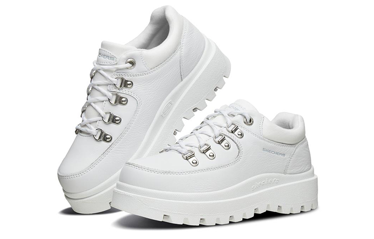 Lookbook (W) (女性用) スケッチャーズ シンディグス 'ファッションカジュアル ホワイトプラットフォーム' 48584-WHT 48584-WHT