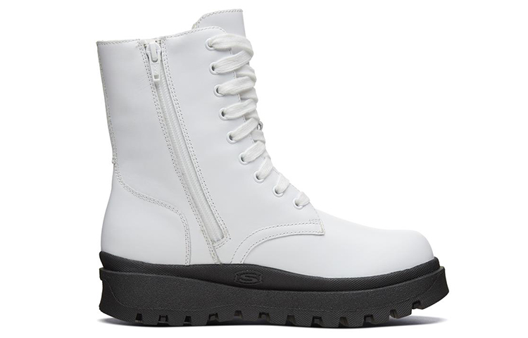 Order (W) スケッチャーズ シンディグス 白ブーツ (Sukecchaazu Shindiguzu Shiro Buutsu) 48594-WHT