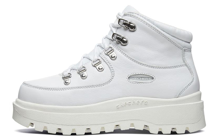 (Women) Skechers Shindigs 'White Fashion Martin Boots' 48581-WHT