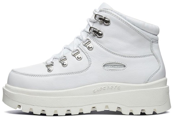 (Women) Skechers Shindigs 'White Fashion Martin Boots' 48581-WHT Buy (Women) Skechers Shindigs 'White Fashion Martin Boots' 48581-WHT