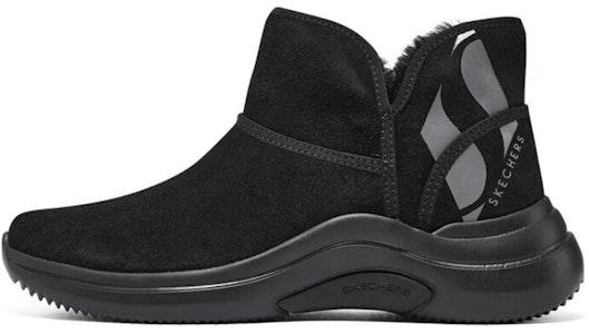 Skechers 保暖防滑輕量抗震絨保暖舒復古鞋 短筒 雪地靴 女款 黑色 Buy Skechers 保暖防滑輕量抗震絨保暖舒復古鞋 短筒 雪地靴 女款 黑色