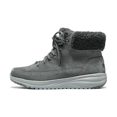 (W) Skechers Short Boot 'Charcoal Grey'