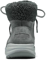 Lookbook Skechers 保暖防滑 休閒 矮筒 雪地靴 女款 炭灰色
