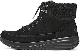(Women) Skechers Short Boot 'Warm and Durable Black' 144770-BBK (Women) Skechers Short Boot 'Warm and Durable Black' 144770-BBK