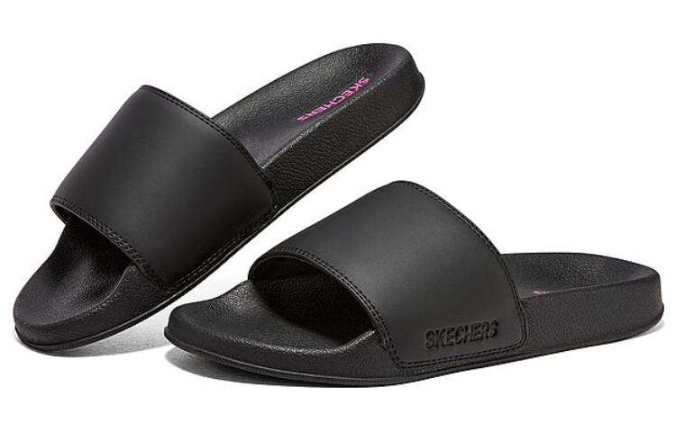 Shop Skechers Side Lines 2 運動拖鞋 女款 黑