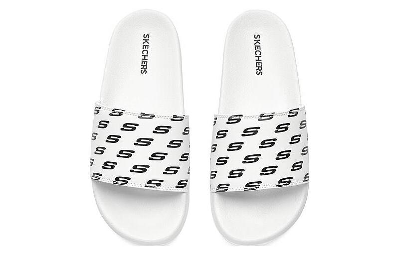 Purchase (W) Skechers 线条 2 黑白拖鞋 8730085-WBK