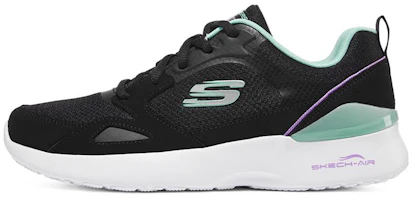 (Women) Skechers Skech-Air Dynamight Low-Top Black/Green 149663-BKMN (Women) Skechers Skech-Air Dynamight Low-Top Black/Green 149663-BKMN