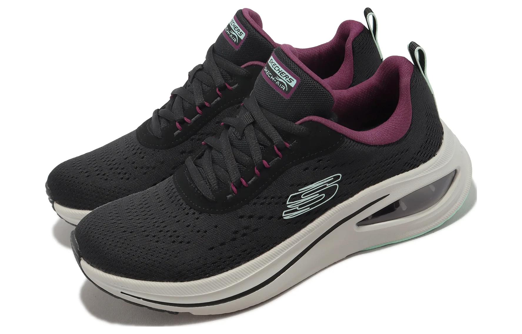 Lookbook Skechers Skech-Air Meta-Aired Out 簡約百搭 耐磨透氣 生活休閒鞋 女款 黑色