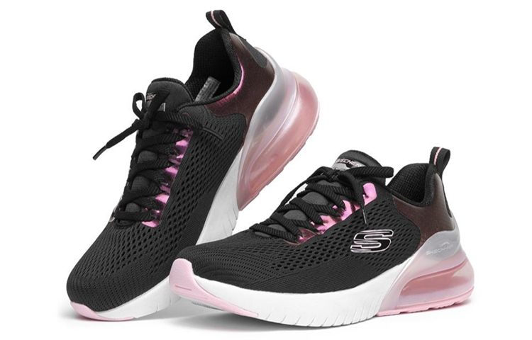 Lookbook Skechers Skech-Air Stratus 女性運動鞋 黑白粉