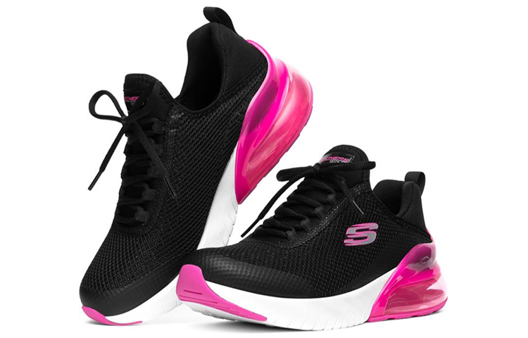 Lookbook Skechers Skech-Air Stratus 女式 黑白粉