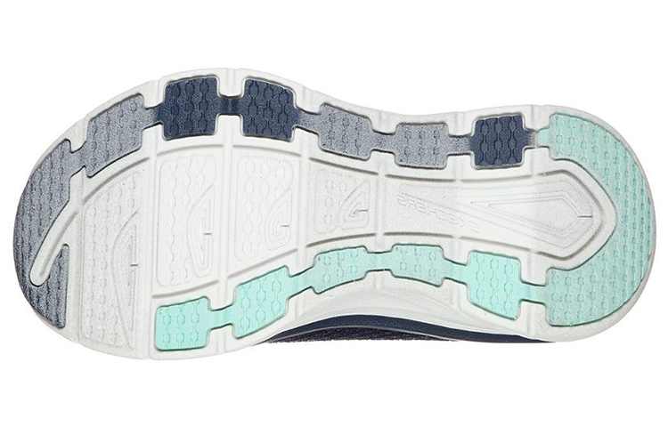 Shop Skechers D'Lux Walker Sport 低筒跑步鞋 女款 藍白色