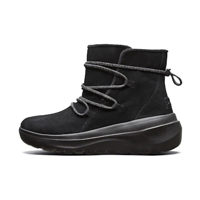 (W) Skechers Skyhigh Ultra 'Faux Fur Snow Boot Black'