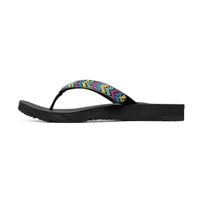 (W) Skechers Slide Sandal 'Black Rainbow'
