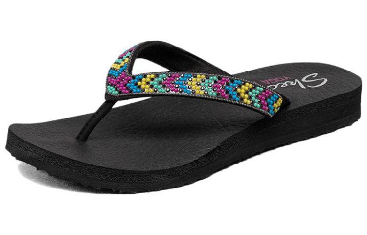 Order (W) Skechers Slide Sandal ''Zwart Regenboog'' 119143-MLT